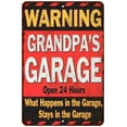 thumbnail image 1 of GRANDPA'S Garage Warning Man Cave Wall Decor 12 x 18 Matte Finish Metal 112180030003, 1 of 1