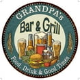 thumbnail image 1 of GRANDPA's Bar and Grill 14" Round Metal Sign Kitchen Wall Decor 100140023502, 1 of 1