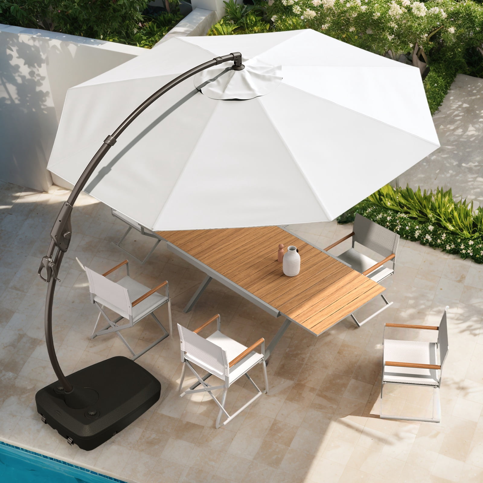 GRANDPATIO 11 ft Patio Umbrella with Base Included,Cantilever Outdoor — free download
