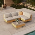 thumbnail image 1 of GRANDPATIO Bursa 5-Piece Powdercoated Steel Outdoor Conversation Sets, Beige, 1 of 6