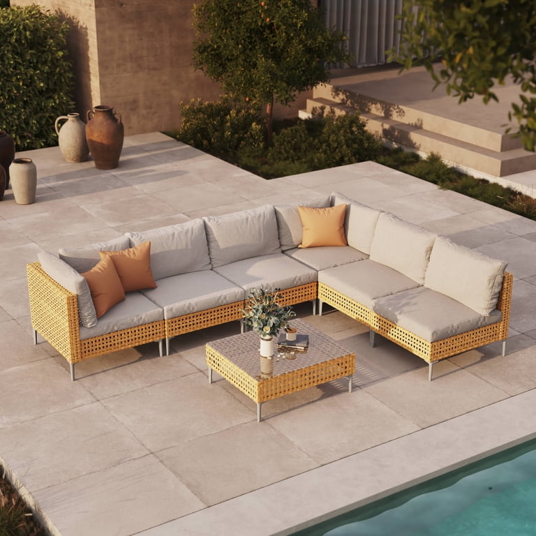 GRANDPATIO Bursa 7-Piece Powdercoated Steel Outdoor Conversation