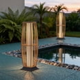 thumbnail image 1 of GRANDPATIO Outdoor Lights Solar Floor Lamp Waterproof Wicker Boho Lighting for Garden,Patio,Deck Porch Decor,Set of 2, 1 of 5