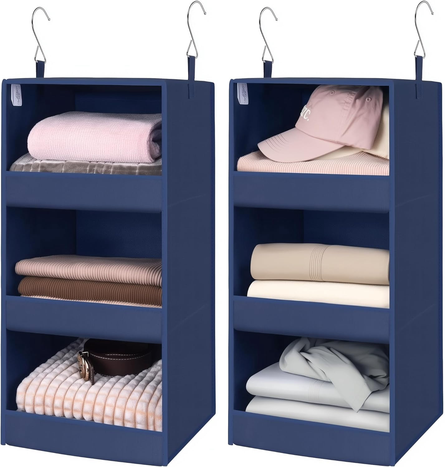 GRANNY SAYS 3-Shelf Closet Organizers and Storage, Foldable Hanging ...