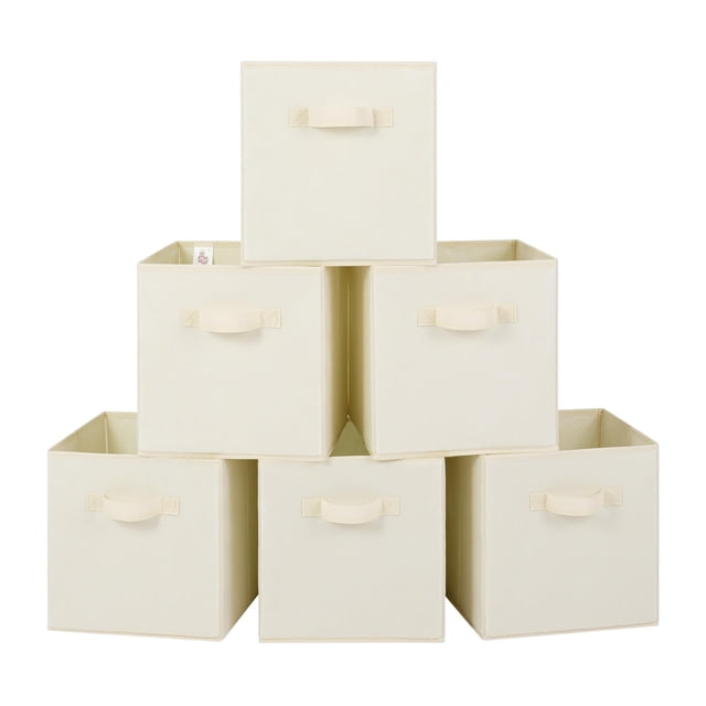 GRANNY SAYS 6-Pack Fabric Storage Cubes Bins with Handles, 11 Inch ...