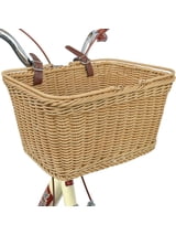 GRANNY SAYS Bike Basket, Wicker Basket for Bike, Hand-Woven Bicycle Basket, Detachable Wicker Front Handlebar Bike Basket