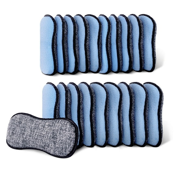 GRANNY SAYS Sponges Kitchen for Washing, Dish Washing Scrubbers, Scrubbing Pad for Cleaning, Scrub Sponge for Kitchen Non - Scratch, Scouring Pad for Pots and Pans, Washable & Microfiber Pad, 20 Pack