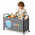 thumbnail image 1 of GRANNY SAYS Toy Box, 135L Toy Chest with Locking Wheels, Kids Extra Large Toy Bins, Gray, 1 of 10