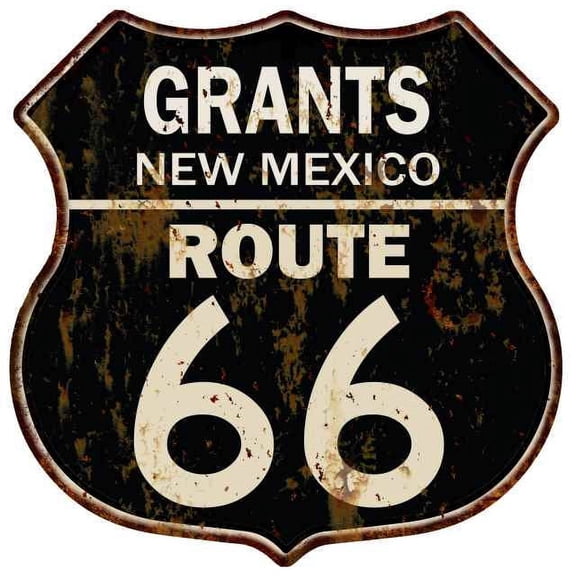 GRANTS, NEW MEXICO Route 66 Shield Metal Sign Man Cave Garage 211110014150