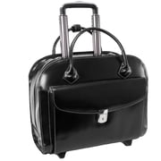 GRANVILLE | 15  Leather Wheeled Laptop Briefcase