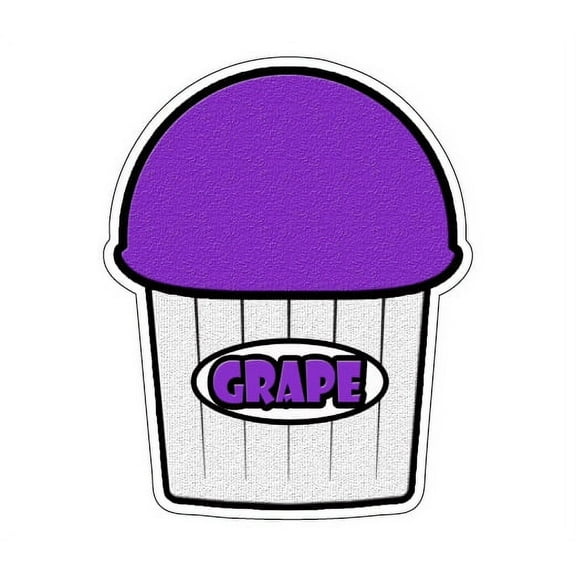 GRAPE FLAVOR Italian Ice Decal shaved ice cart