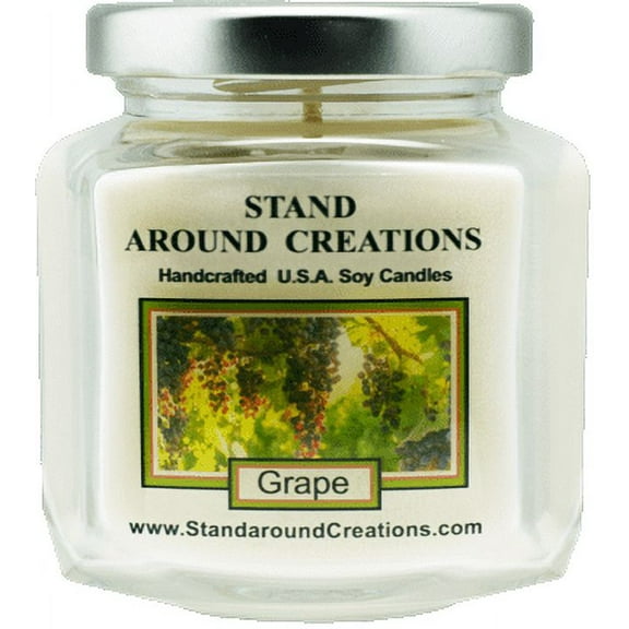 GRAPE HEX 6-OZ. ALL NATURAL SOY CANDLE