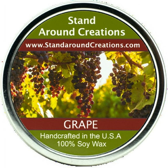 GRAPE TIN 16-OZ. ALL NATURAL SOY CANDLE