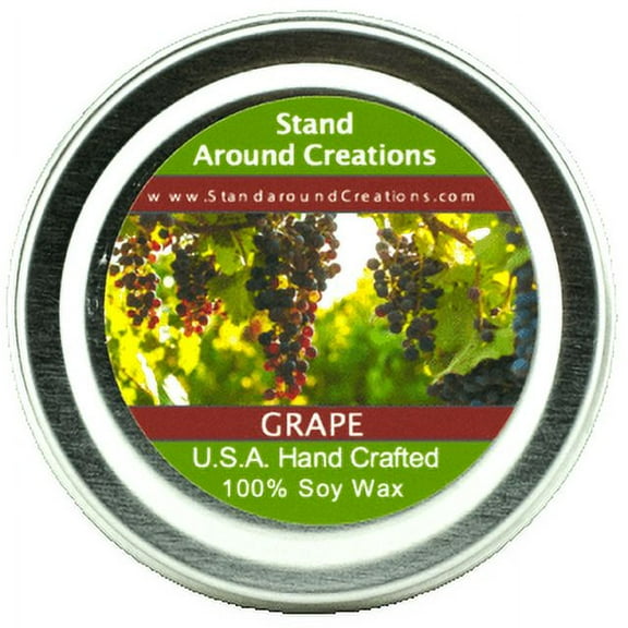 GRAPE TIN 4-OZ. ALL NATURAL SOY CANDLE