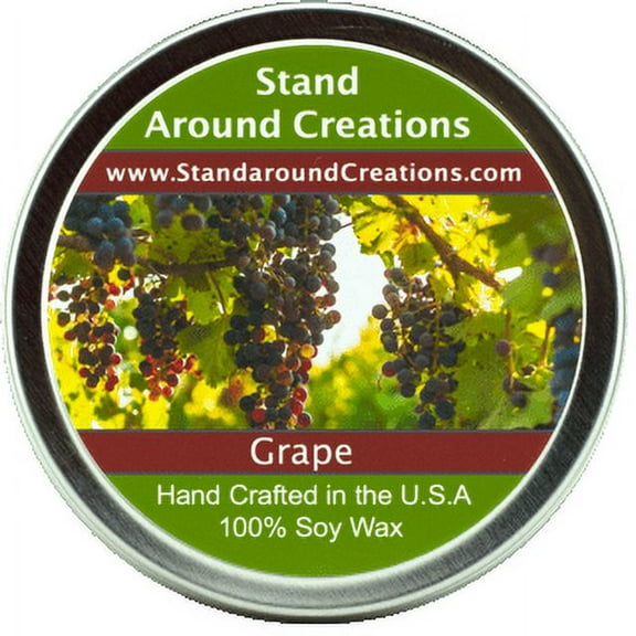 GRAPE TIN 8-OZ. ALL NATURAL SOY CANDLE