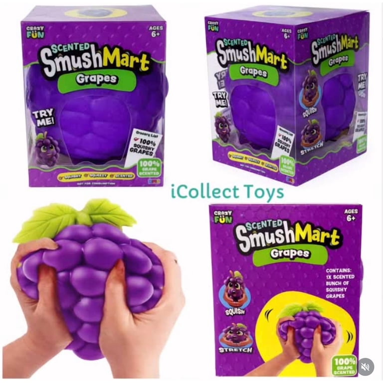 GRAPES VIRAL LIMITED EDITION Squishy Crazy Fun 6”, Soft Sensory