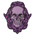 thumbnail image 1 of GRAPHIC SKULL, High Thread Embroidered Iron-On / Saw-On, Heat Sealed Backing Rayon PATCH - 4" x 5", 1 of 1