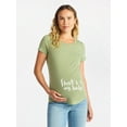 thumbnail image 1 of Time and Tru Women’s Maternity Graphic Tee with Short Sleeves, Sizes S-XXL, 1 of 5