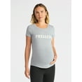 thumbnail image 1 of Time and Tru Women’s Maternity Graphic Tee with Short Sleeves, Sizes S-XXL, 1 of 5