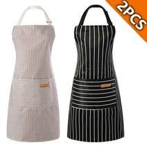 GRAREND Aprons for Women with Pockets , Adjustable Chef Apron for Men, Kitchen Cooking Gifts 2 PCS