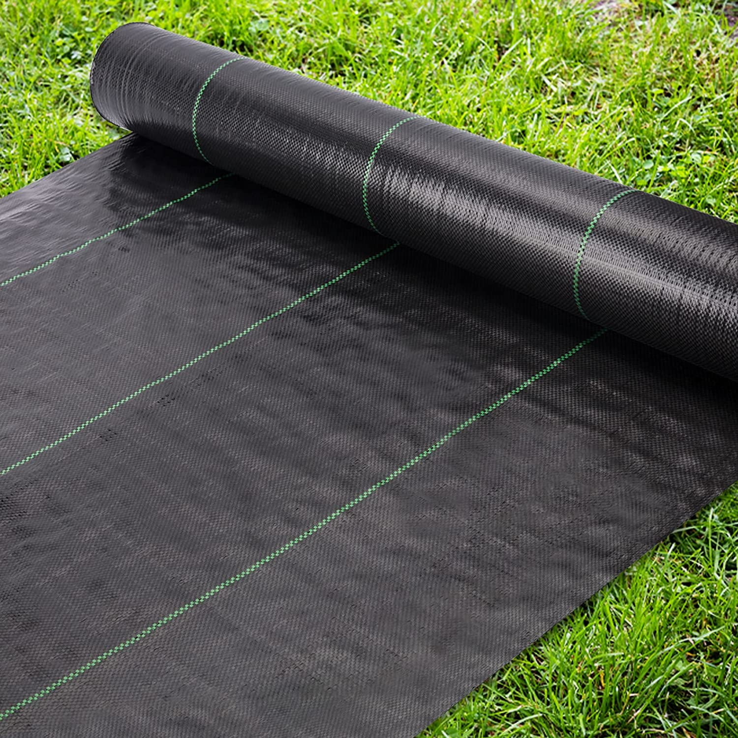 VEVOR Heavy Duty 3x300 Foot Landscape Fabric VEVOR Heavy Duty Weed Barrier Fabric, 3x300 FT, 3.2Oz Woven Ground Cover For Garden & Driveway Landscape Weed Control