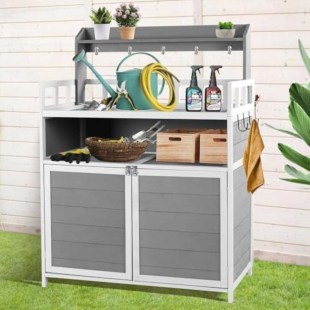 GRAVFORCE Outdoor Potting Benches & Tables, Gardening Table for Outside ...