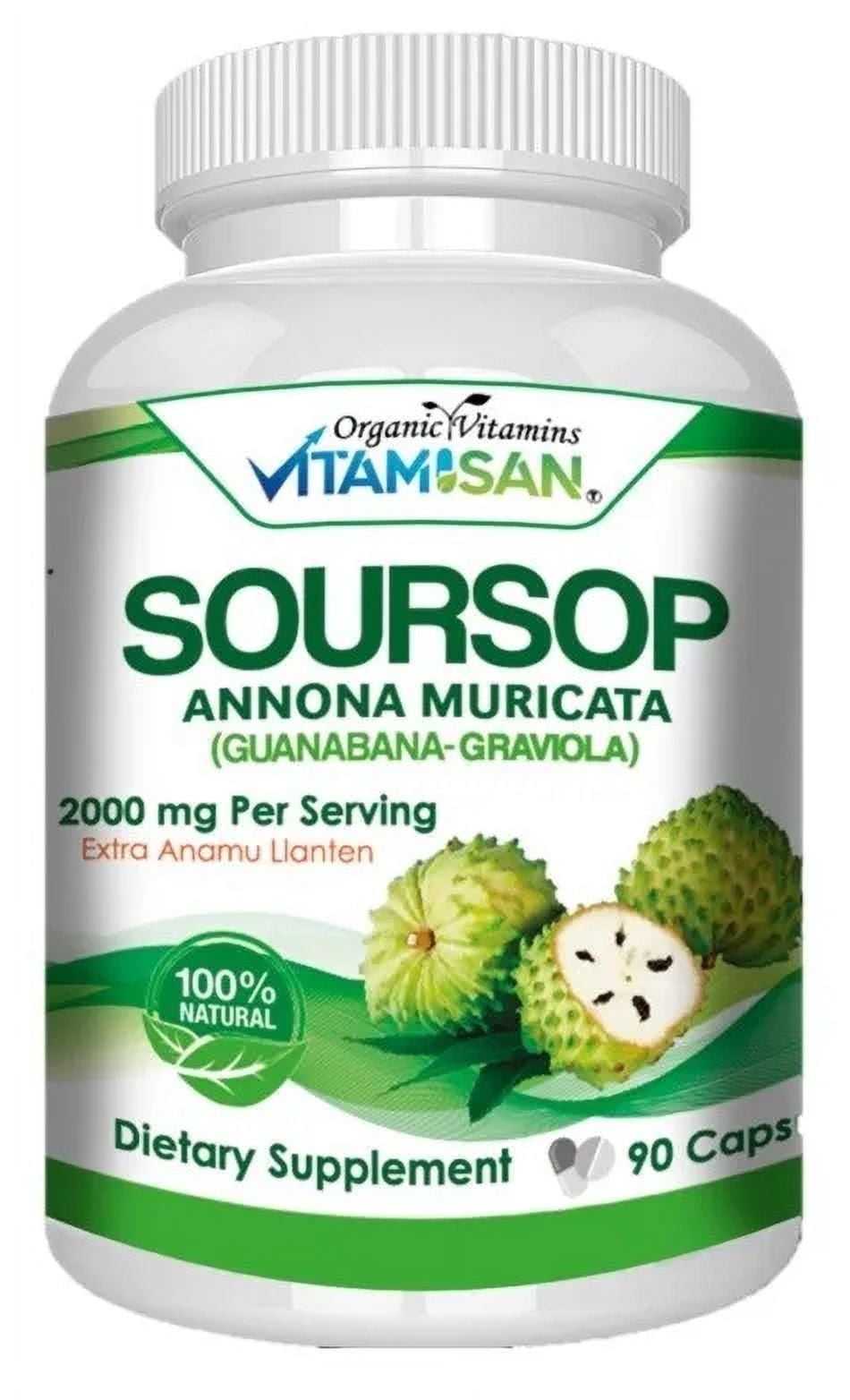 GRAVIOLA EXTRACT 2000 mg 45 days Guanabana Soursop Immune Antioxidant 90 caps-just prioritymail