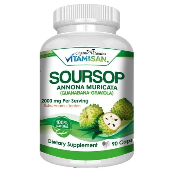 GRAVIOLA EXTRACT 2000 mg 45 days Guanabana Soursop Immune Antioxidant 90 caps-just prioritymail