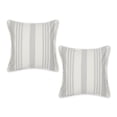 thumbnail image 1 of GRAY BOLD CHAMBRAY STRIPE RECYCLED COTTON PILLOW COVER 18x18 SET/2, 1 of 3