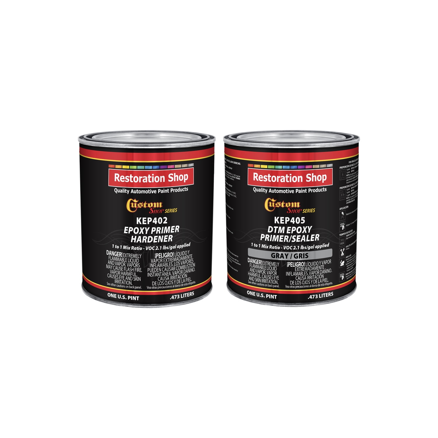 GRAY Epoxy Primer / Sealer 2.1 VOC (QUART KIT) AntiCorrosive DTM