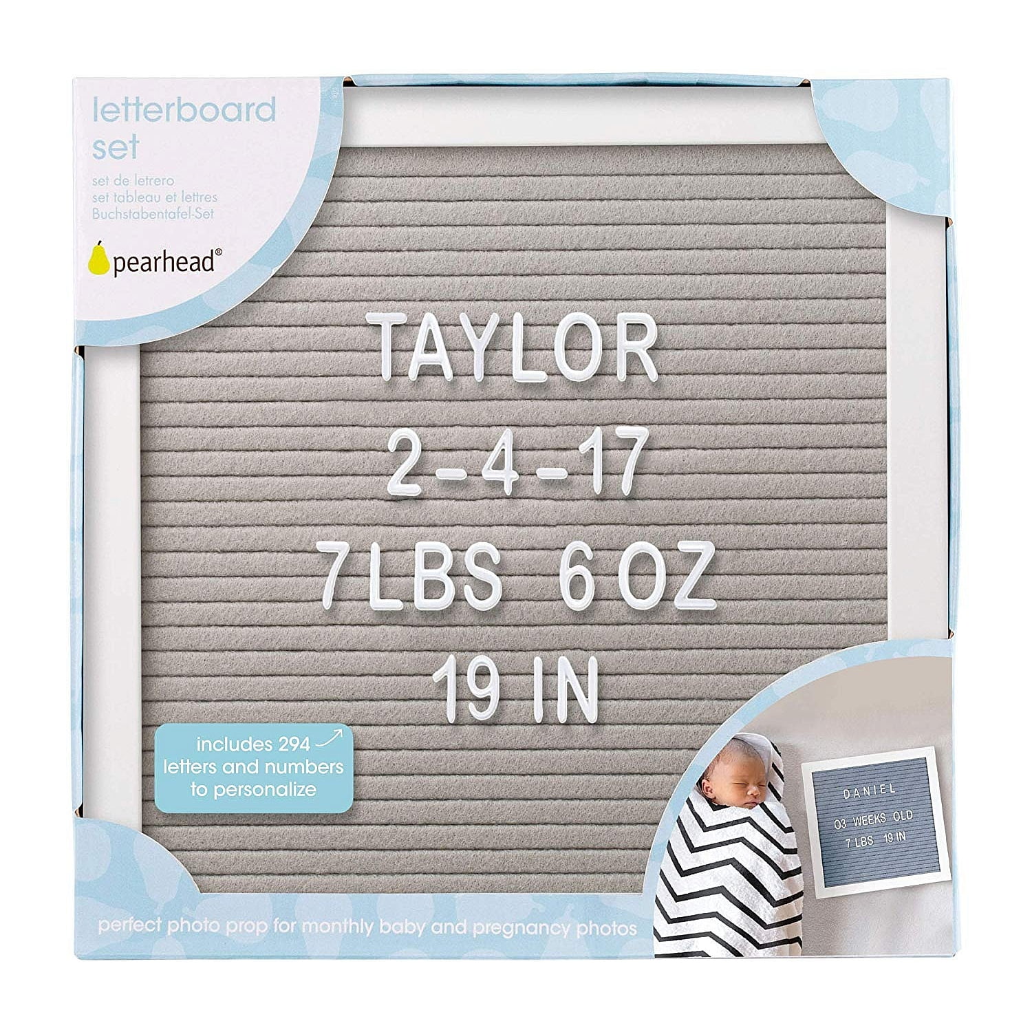 GRAY LETTERBOARD by Pearhead - Walmart.com
