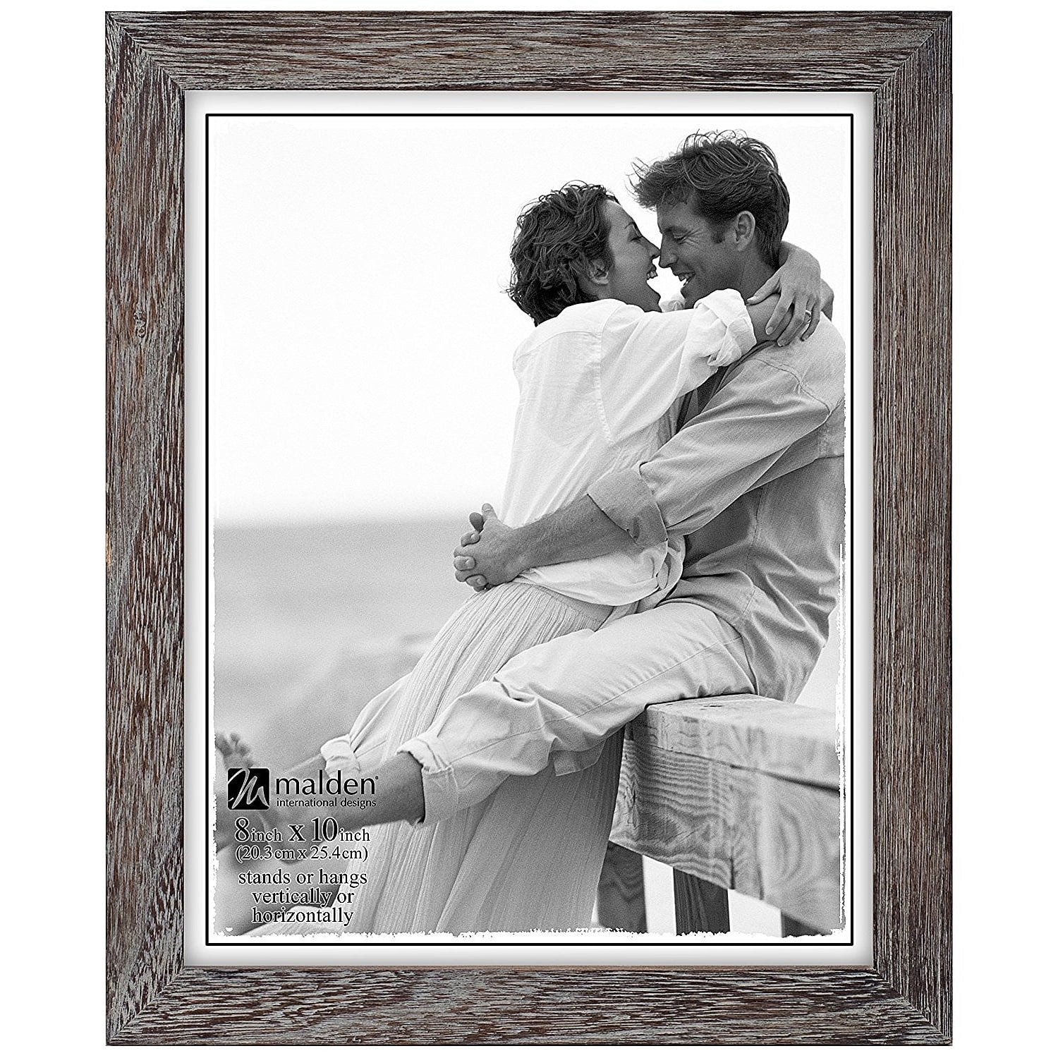 Malden International Designs 8x10 Matted To 5x7 White Picture Frame