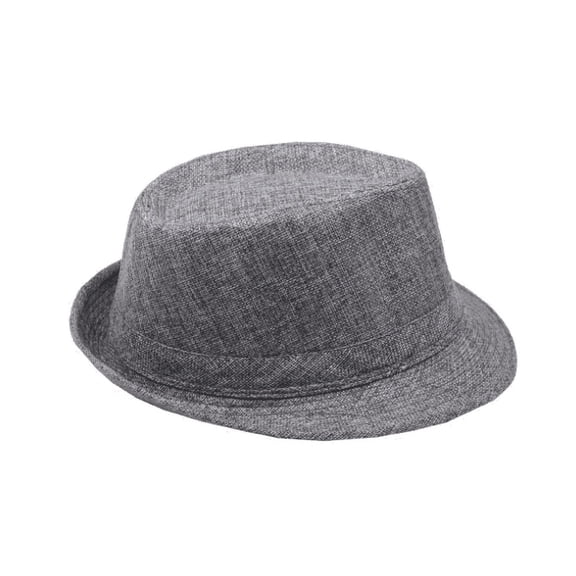 GRAY Summer Hat Trilby Fedora Fabric Beach Sun Men Women Panama 015