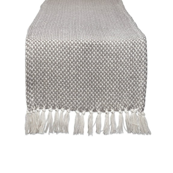DII Woven Jacquard Fringe 15x72" Table Runner