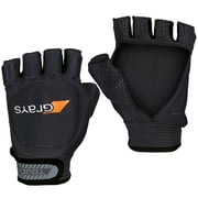 GRAYS Black Left X Small Outdoor Field Hockey Gloves Touch Fingerless