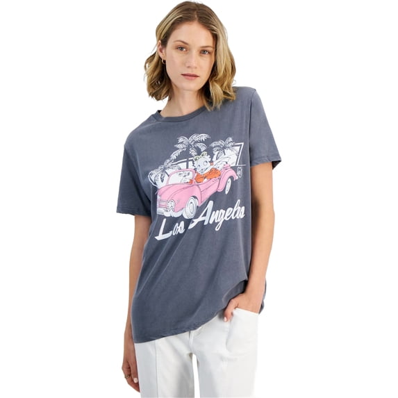 GRAYSON/THREADS Womens Betty Boop Graphic T-Shirt, Grey, Juniors, Large