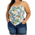 thumbnail image 1 of GRAYSON/THREADS Womens Floral Bandana Tank Top, Multicoloured, Plus Size, 1X, 1 of 2