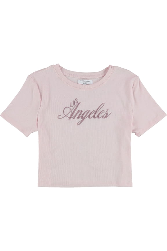 GRAYSON/THREADS Womens Los Angeles Graphic T-Shirt, Pink, Juniors, X-Large