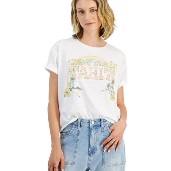 GRAYSON/THREADS Womens Tahiti Print Graphic T-Shirt, Multicoloured, Juniors, Small