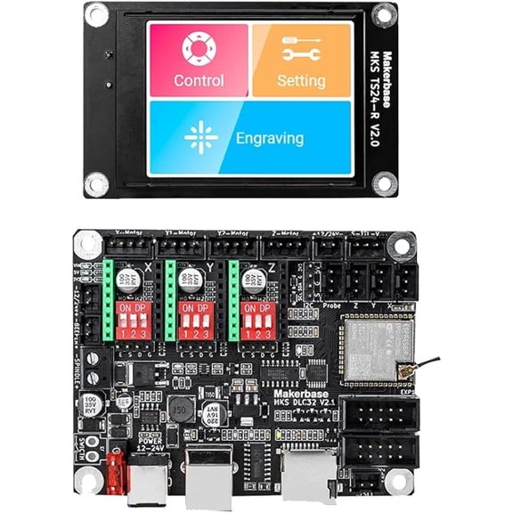 GRBL Shield Laser Control Card MKS DLC32 V2.1 TS35 LCD CNC Upgrade Controller for Mini Printer Engraving Marking Machine (Set*12)