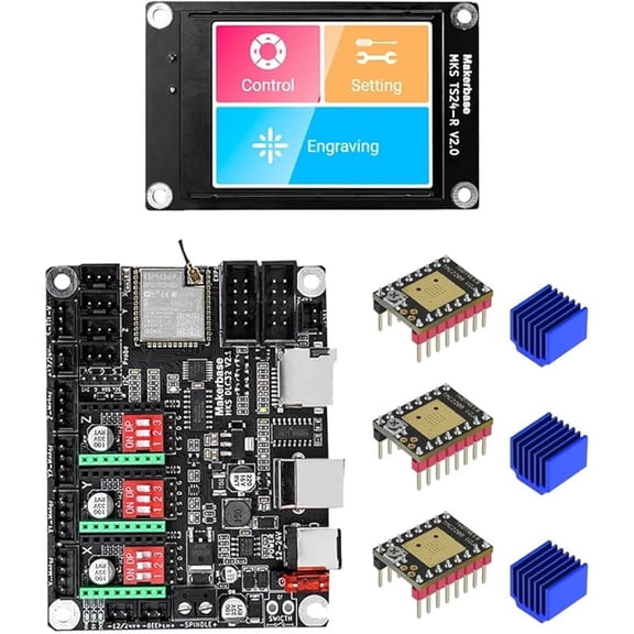 GRBL Shield Laser Control Card MKS DLC32 V2.1 TS35 LCD CNC Upgrade Controller for Mini Printer Engraving Marking Machine (Set*12)