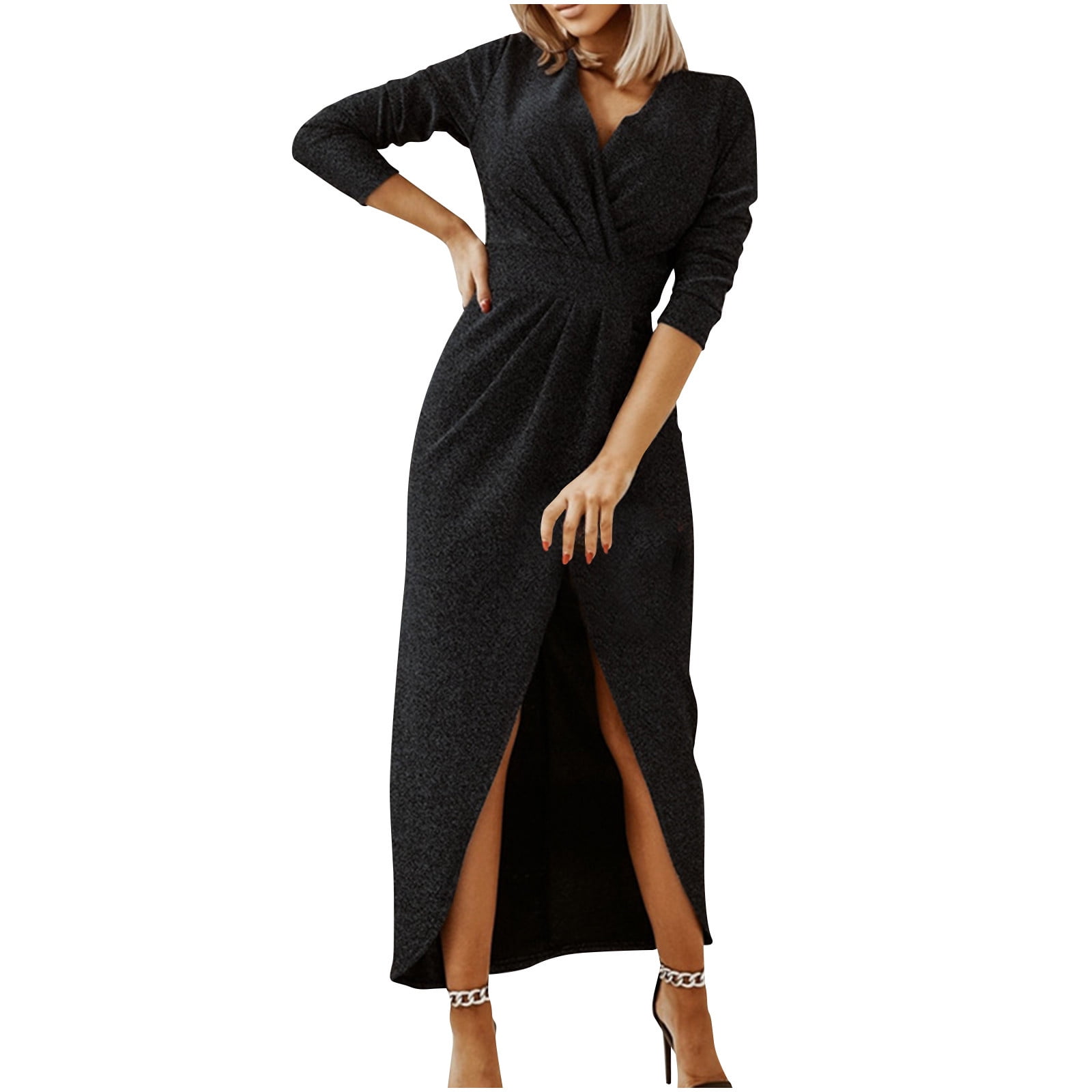Classy Long Sleeveless New Arrival Evening Party Gowns Long Slit Online main image 0