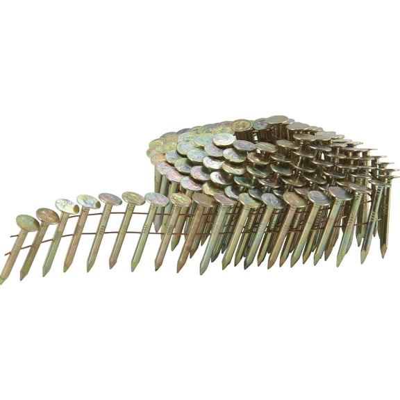 GRCR3DGAL 1-1/4-Inch-by-15-Degree Galvanized Coil Roofing Nail 7,200 per Box - Pack of 3