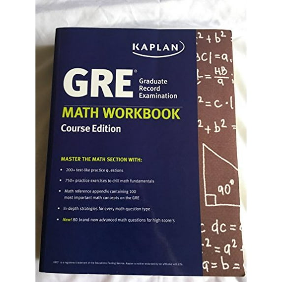 Pre-Owned GRE Math Workbook Kaplan Course Edition (Paperback) 1506200915 9781506200910