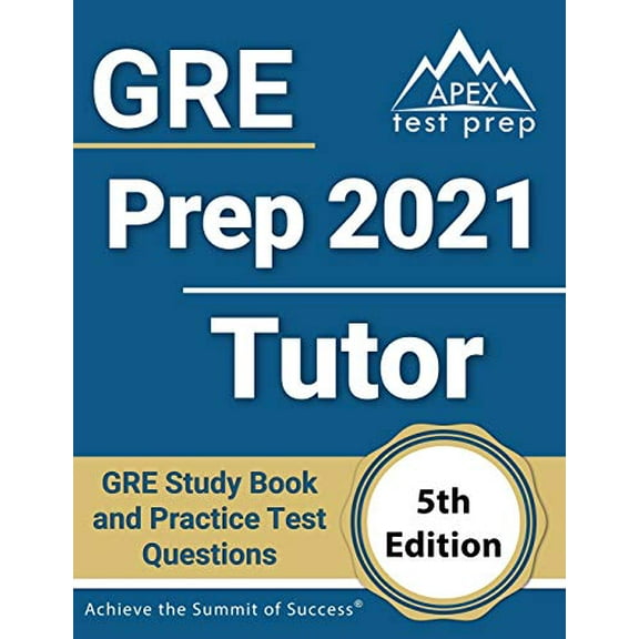 Pre-Owned GRE Prep 2021 Tutor: GRE Study Book and Practice Test Questions [5th Edition] (Paperback) 1628457082 9781628457087