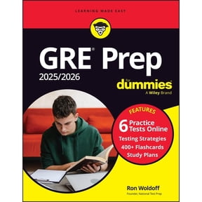 GRE Prep 2025/2026 for Dummies: Book + 6 Practice Tests + 400 Flashcards Online, (Paperback)