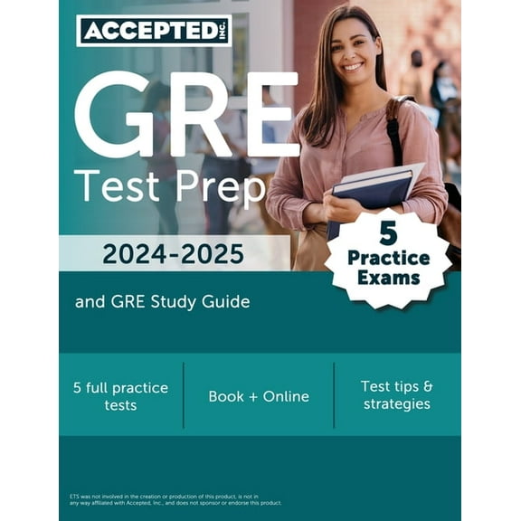 GRE Test Prep 2024-2025: 5 Practice Exams and GRE Study Guide Book, (Paperback)