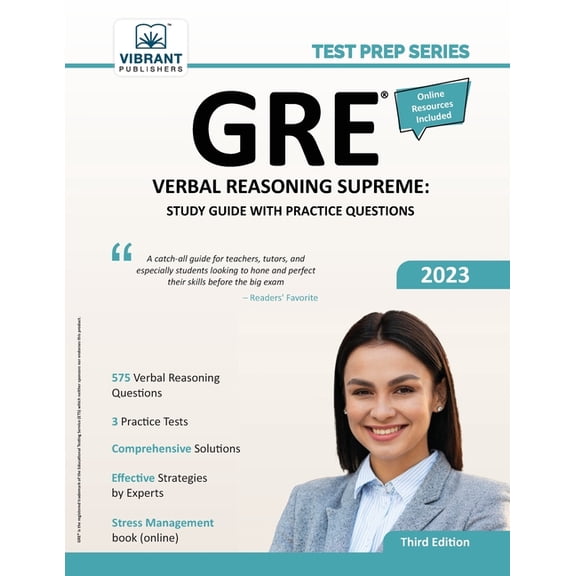 GRE Verbal Reasoning Supreme: Study Guide with Practice Questions, (Paperback)