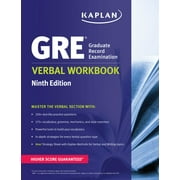 GRE Verbal Workbook Paperback by Kaplan Test Prep