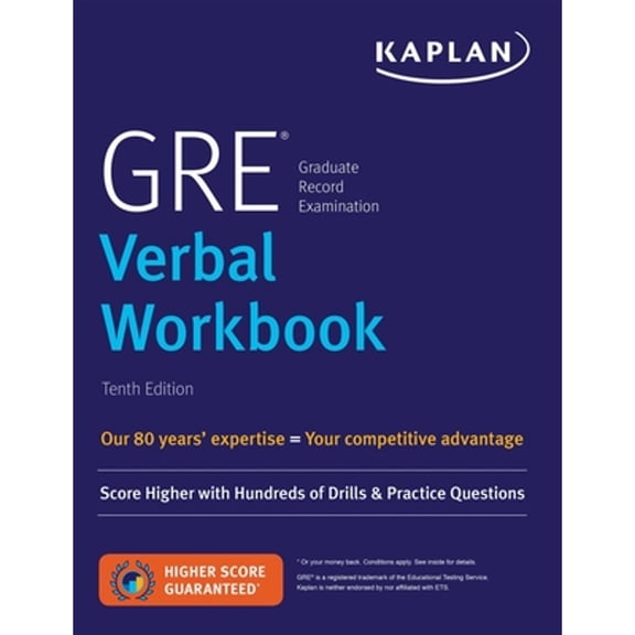 Pre-Owned GRE Verbal Workbook: Score Higher with Hundreds of Drills & Practice Questions (Paperback) 1506235298 9781506235295