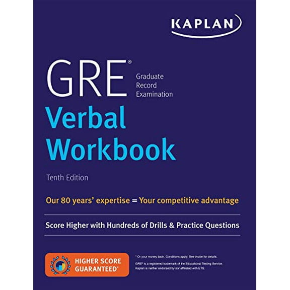 Pre-Owned GRE Verbal Workbook: Score Higher with Hundreds of Drills & Practice Questions (Paperback) 1506235298 9781506235295